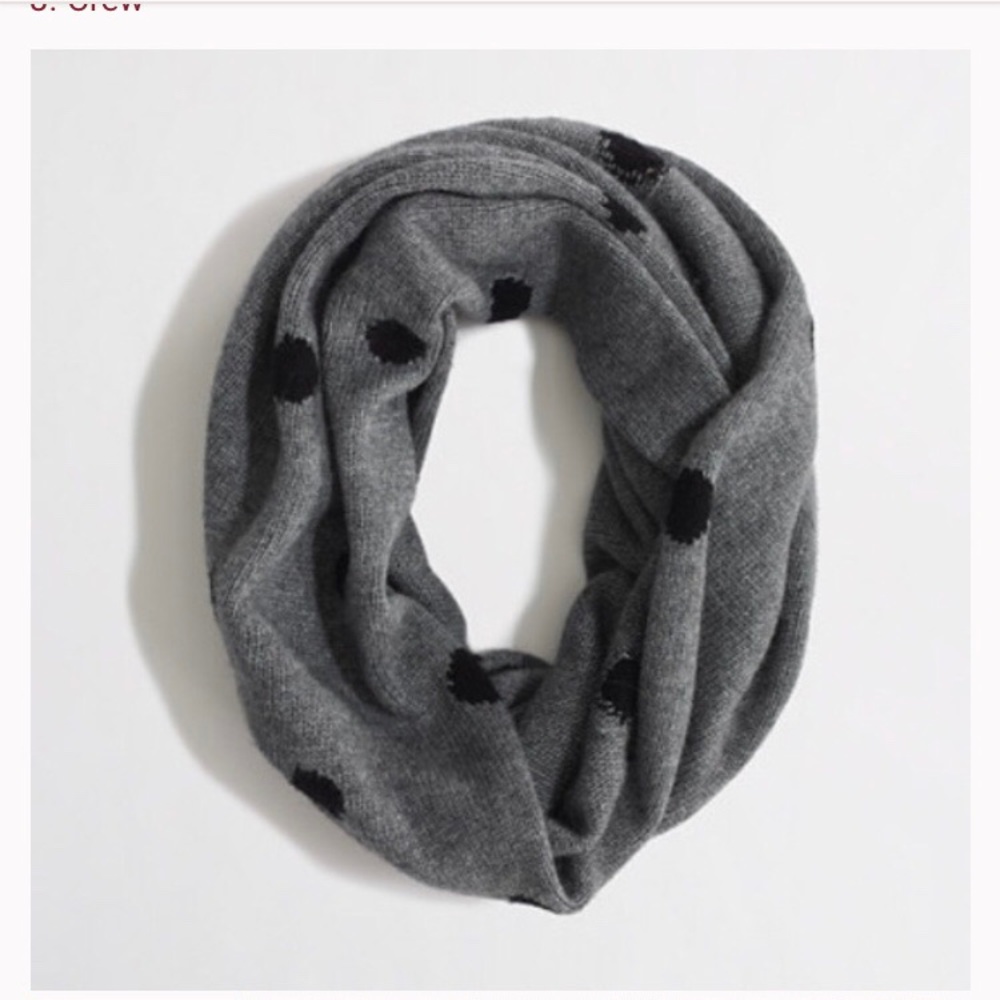 J. Crew polka dot infinity scarf